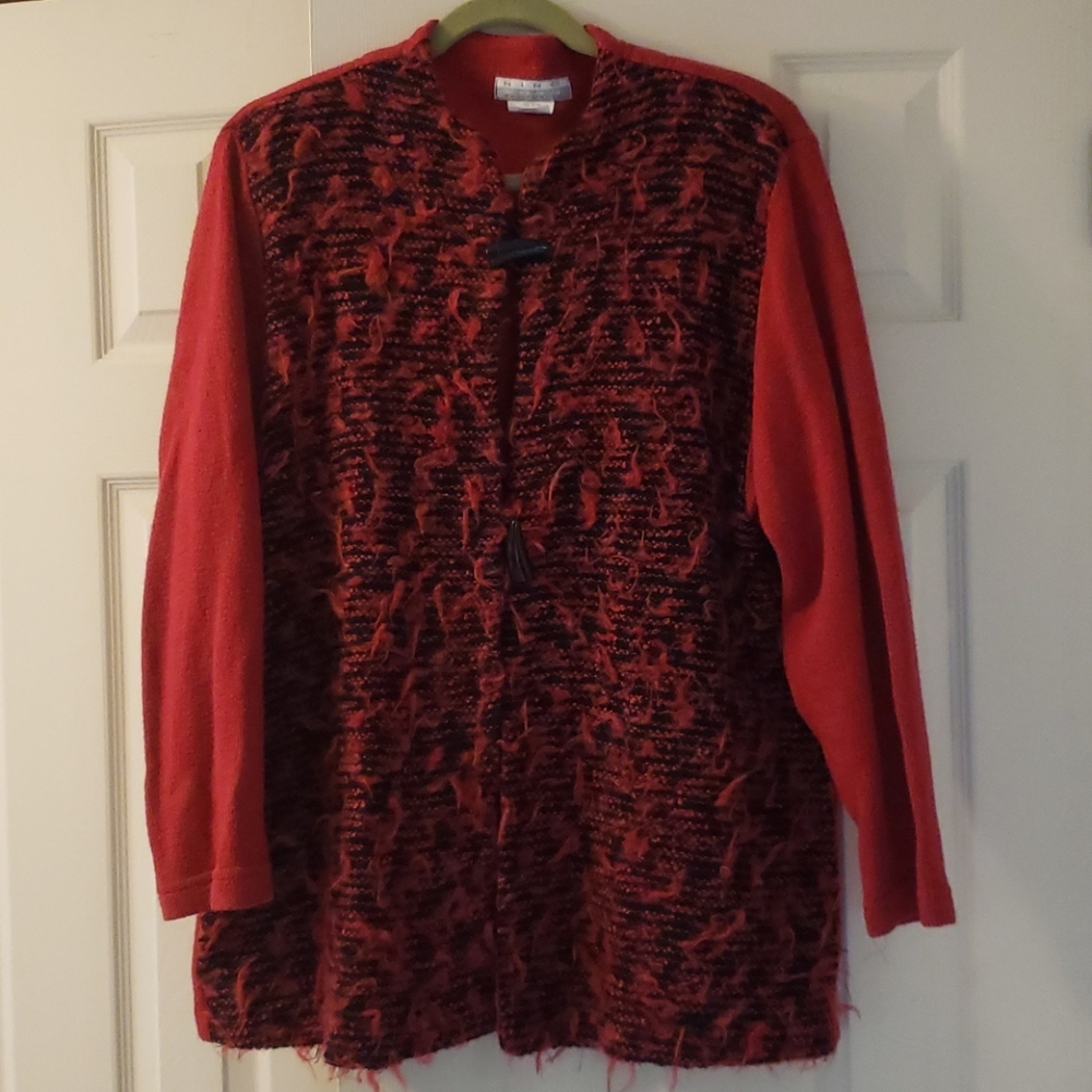 flare 2 button sweater size OX